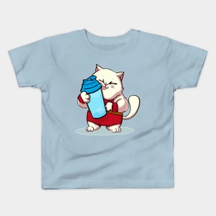 Gym Cat with Purrrrtein Gimme my puuurtein Kids T-Shirt